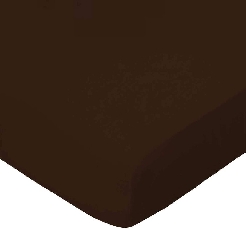 SHEETWORLD.COM SheetWorld Baby Fitted Moses Basket Sheet 13 x 27 inches, 100% Cotton Woven Sheet, Unisex Boy Girl, Solid Brown Woven, Made in USA - Image 1